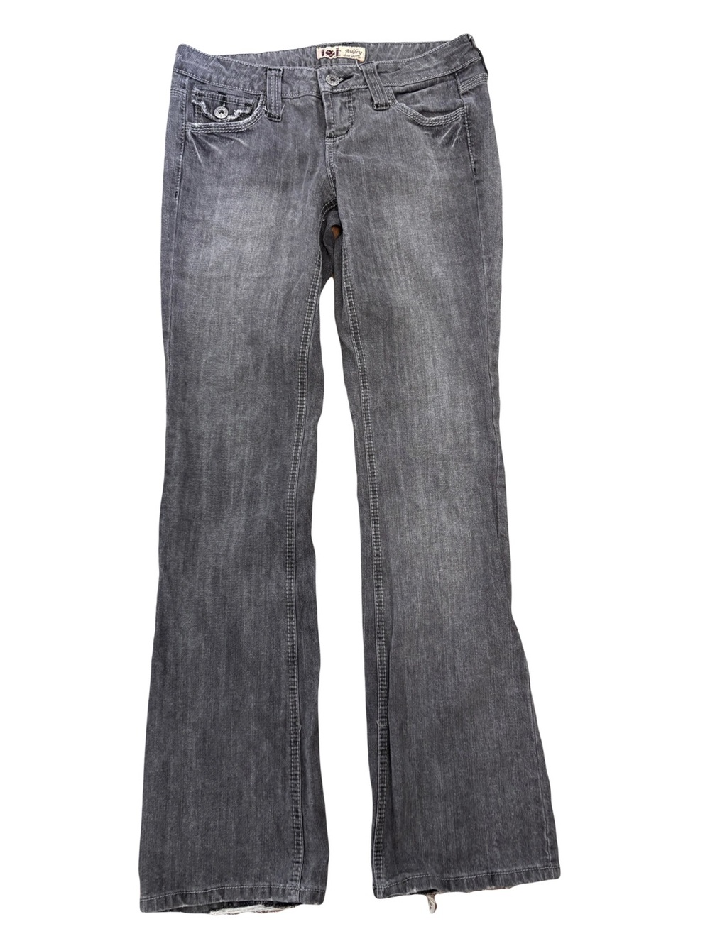 lei Women's Gray Flare Jeans - Washed Charcoal